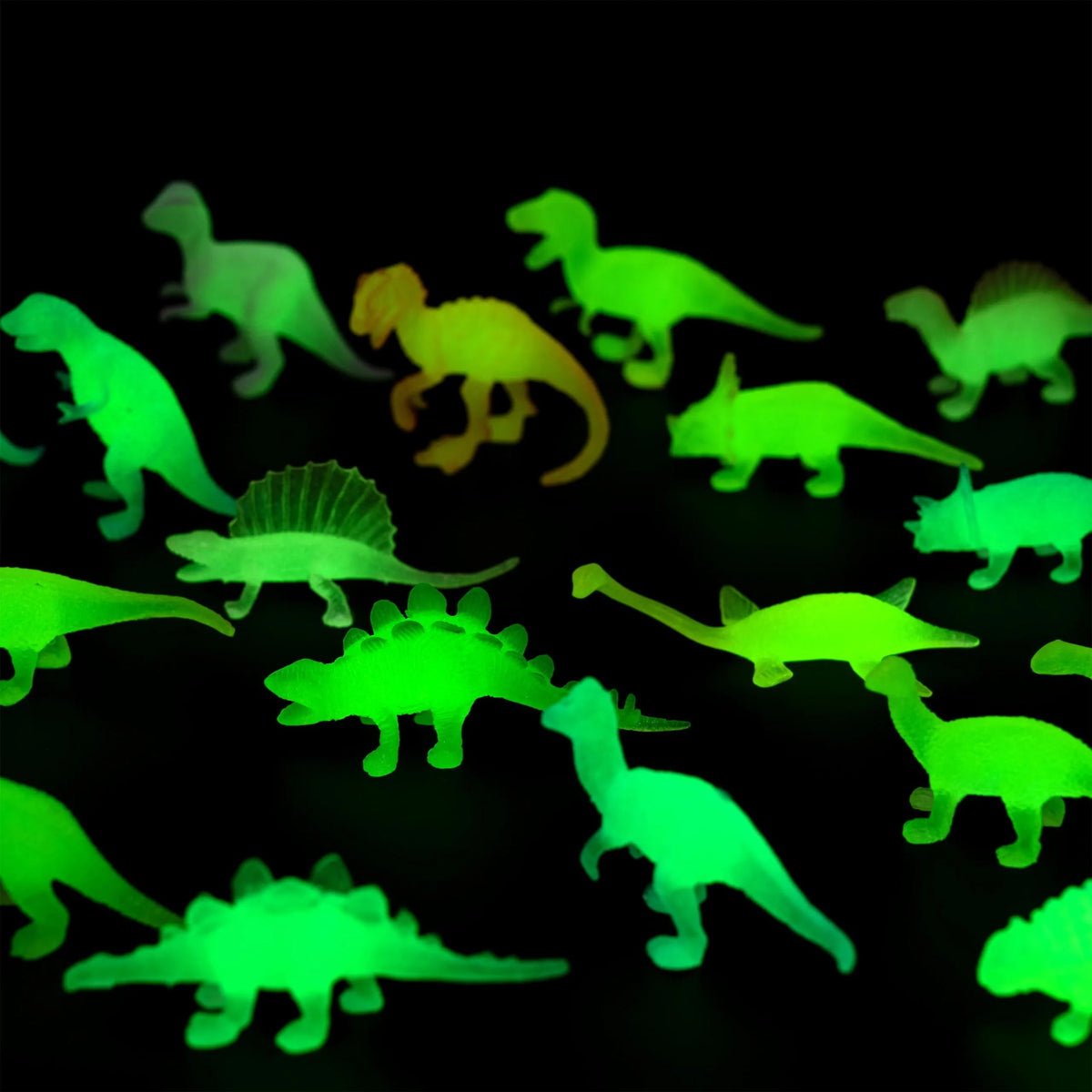 28 Pack Valentine's Day Cards with Glow-in-the-Dark Dinosaur Toys for Kids Classroom Exchange Prizes