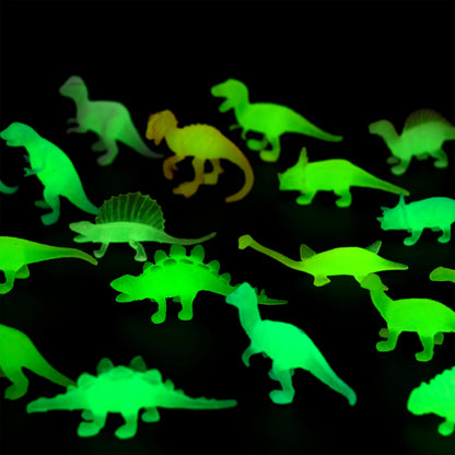 28 Pack Valentine's Day Cards with Glow-in-the-Dark Dinosaur Toys for Kids Classroom Exchange Prizes