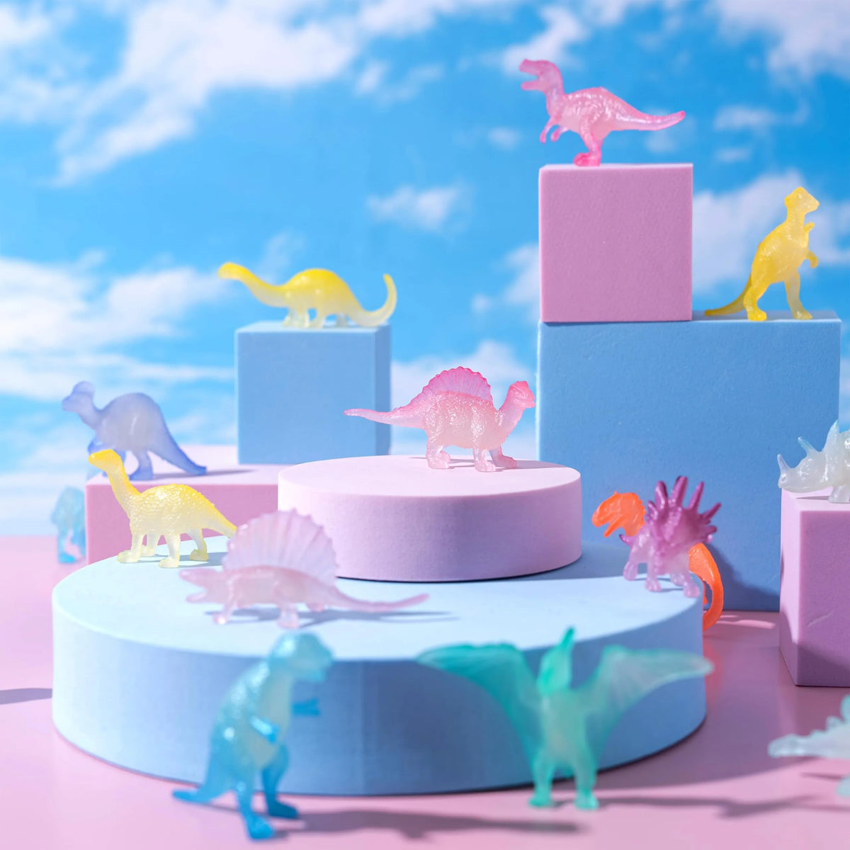 28 Pack Valentine's Day Cards with Glow-in-the-Dark Dinosaur Toys for Kids Classroom Exchange Prizes