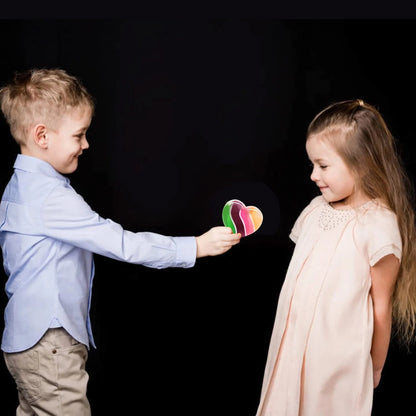 28-Piece Heart-Shaped Multicolor Slime Set with Stickers