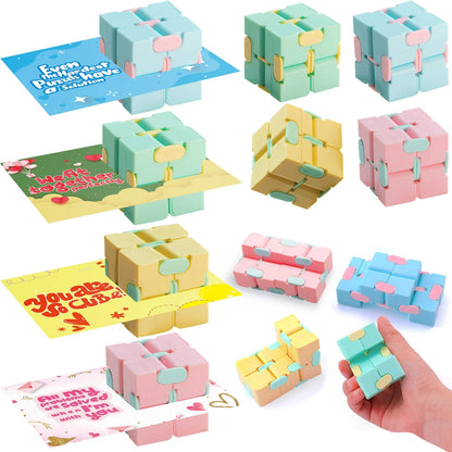 28-Pack Infinity Cube with Valentine's Day Cards for Classroom Exchange