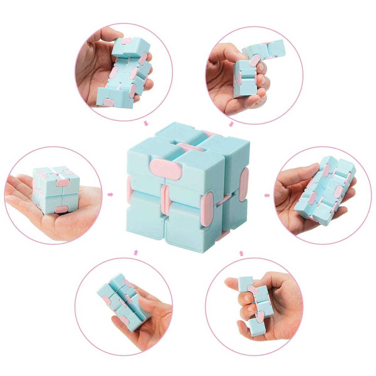 28-Pack Infinity Cube with Valentine's Day Cards for Classroom Exchange