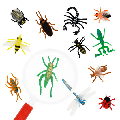 28-Piece Insect Toy Set with Valentine's Day Cards for Kids - Classroom Exchange Gifts