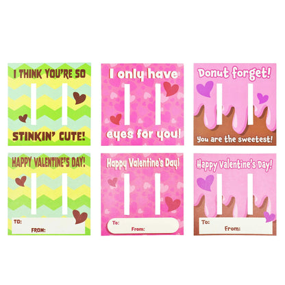 28-Pack Kids Valentine's Cards with Charm Slap Bracelets - Classroom Exchange Gifts