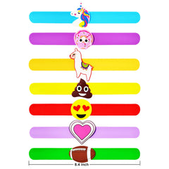 28-Pack Kids Valentine's Cards with Charm Slap Bracelets - Classroom Exchange Gifts