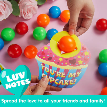 28-Pack Kids Valentine's Cards with Mini Squeeze Balls - Classroom Exchange Gifts