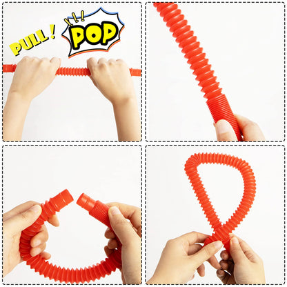 28Pcs Kids Valentine's Cards with Push Bubble Tubes - Classroom Exchange Gifts