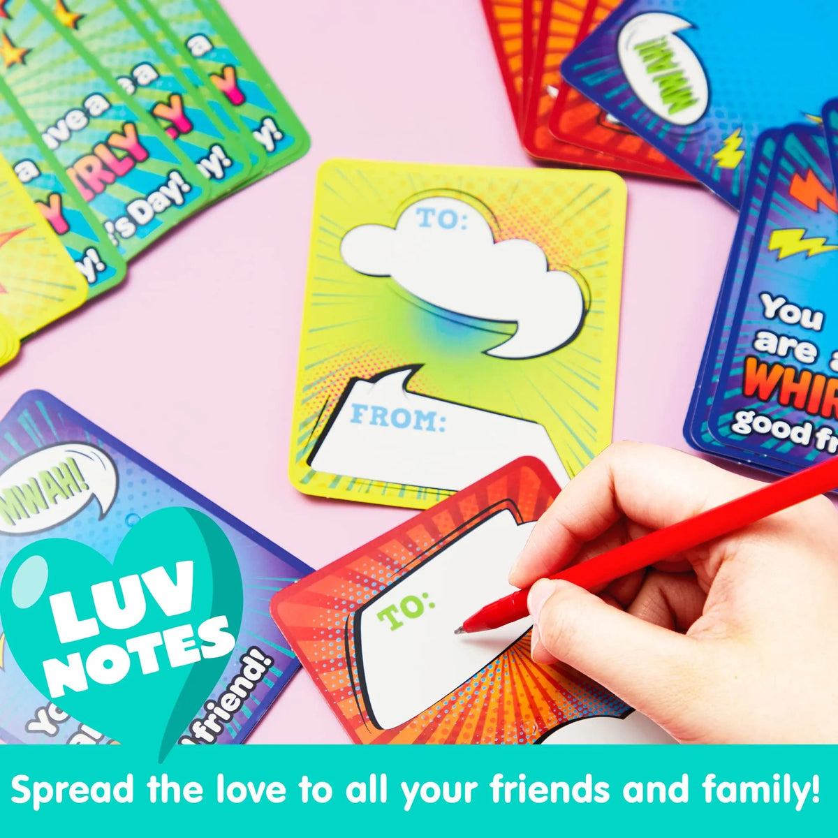 28 Light-Up Spinning Tops with Valentine's Exchange Cards for Kids