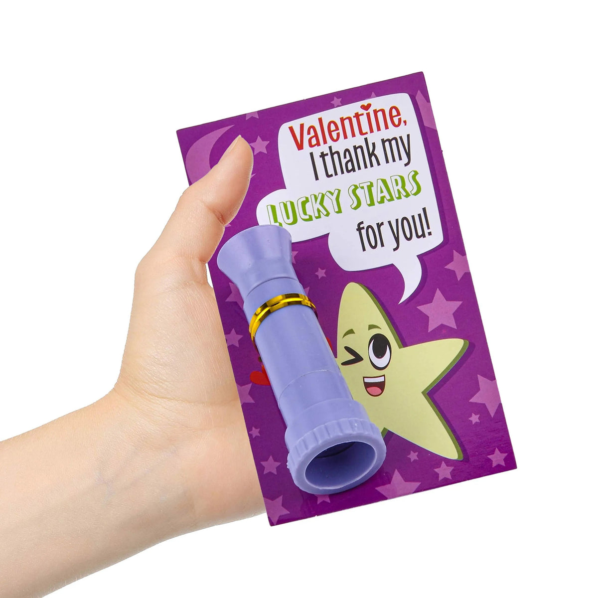 28Pcs Kids Valentine's Cards with Telescopes for Classroom Exchange Gifts