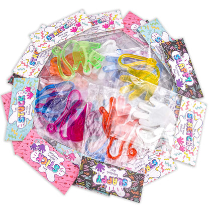 28 Pcs Sticky Hands with Valentine's Day Cards for Kids - Classroom Exchange Gifts