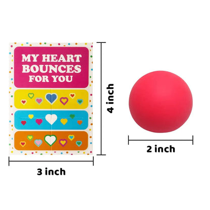 28-Pack Stretchy Squishy Toy Balls with Valentine's Day Cards for Kids