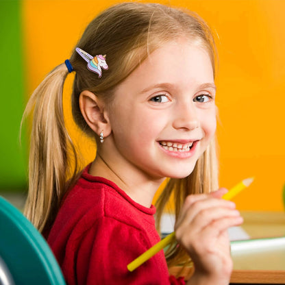 28 Unicorn Hairpins with Valentine's Day Cards for Kids Classroom Exchange Gifts