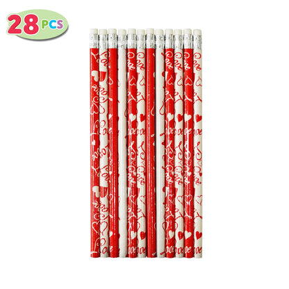 28-Piece Valentine's Day Stationery Set with Drawstring Treat Bags