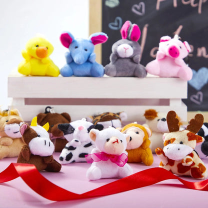 28 Animal Plushies with Valentine's Day Cards for Classroom Gift Exchange