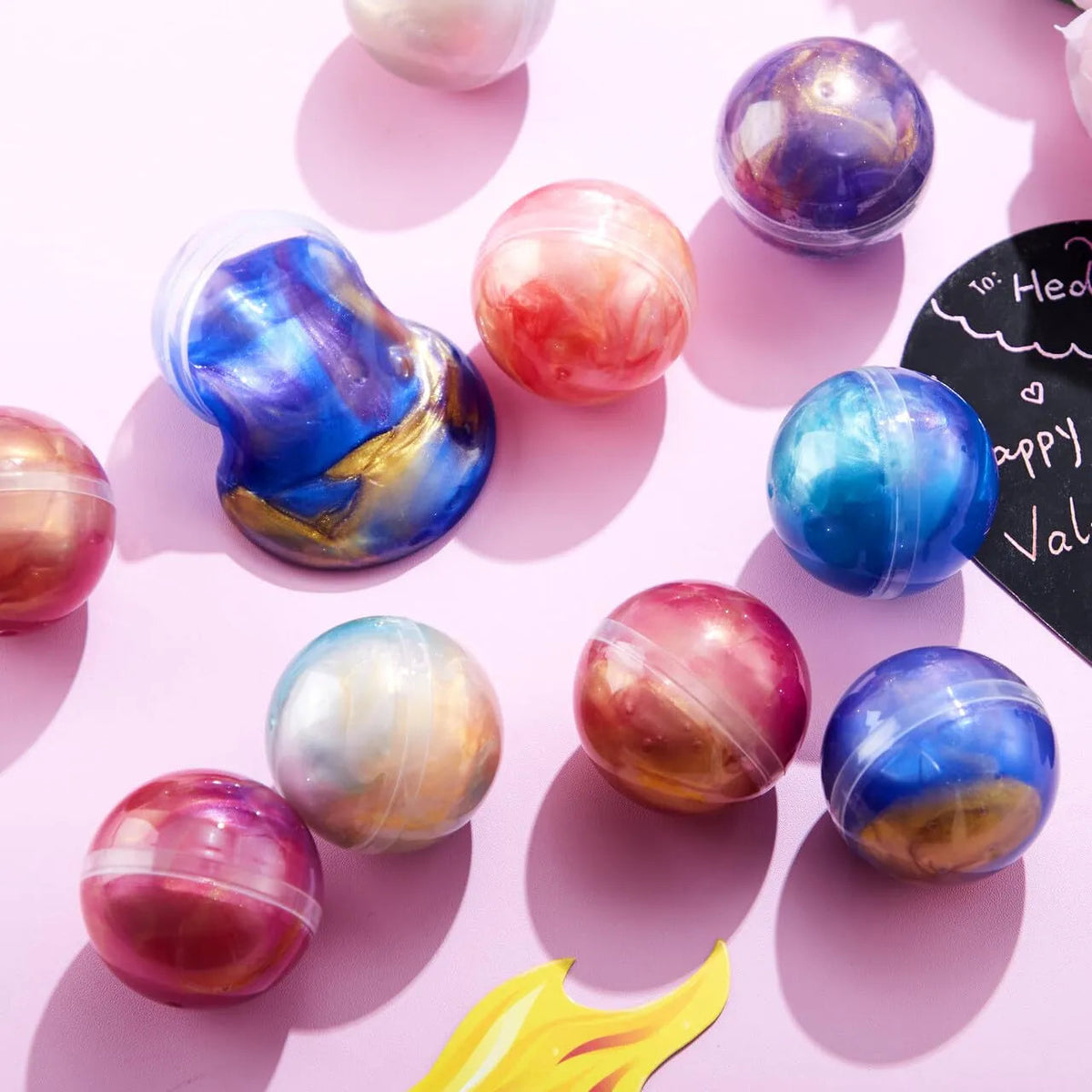 30 Cosmic Realm Valentine Slime Kits with Kids' Cards