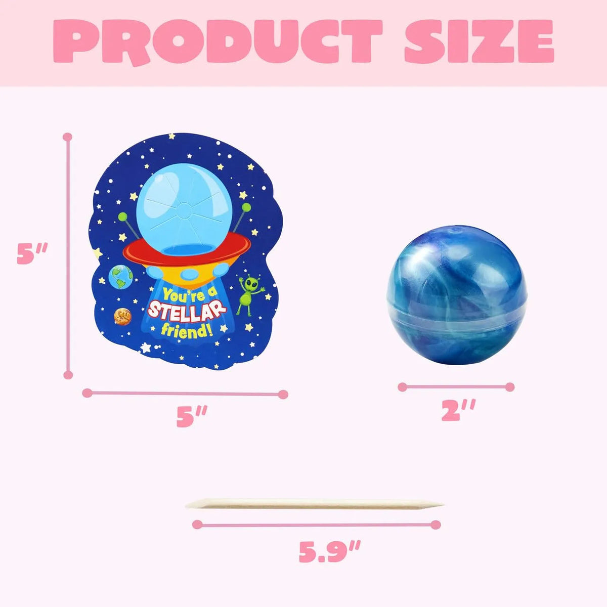 30 Cosmic Realm Valentine Slime Kits with Kids' Cards