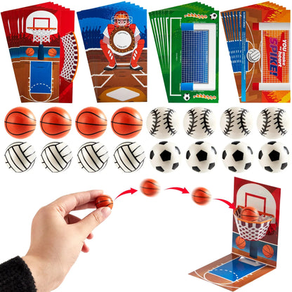 28-Pack Sports Balls with Valentine's Day Cards for Kids