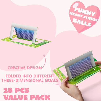 28 Sports Erasers with Valentine's Cards for Classroom Exchange