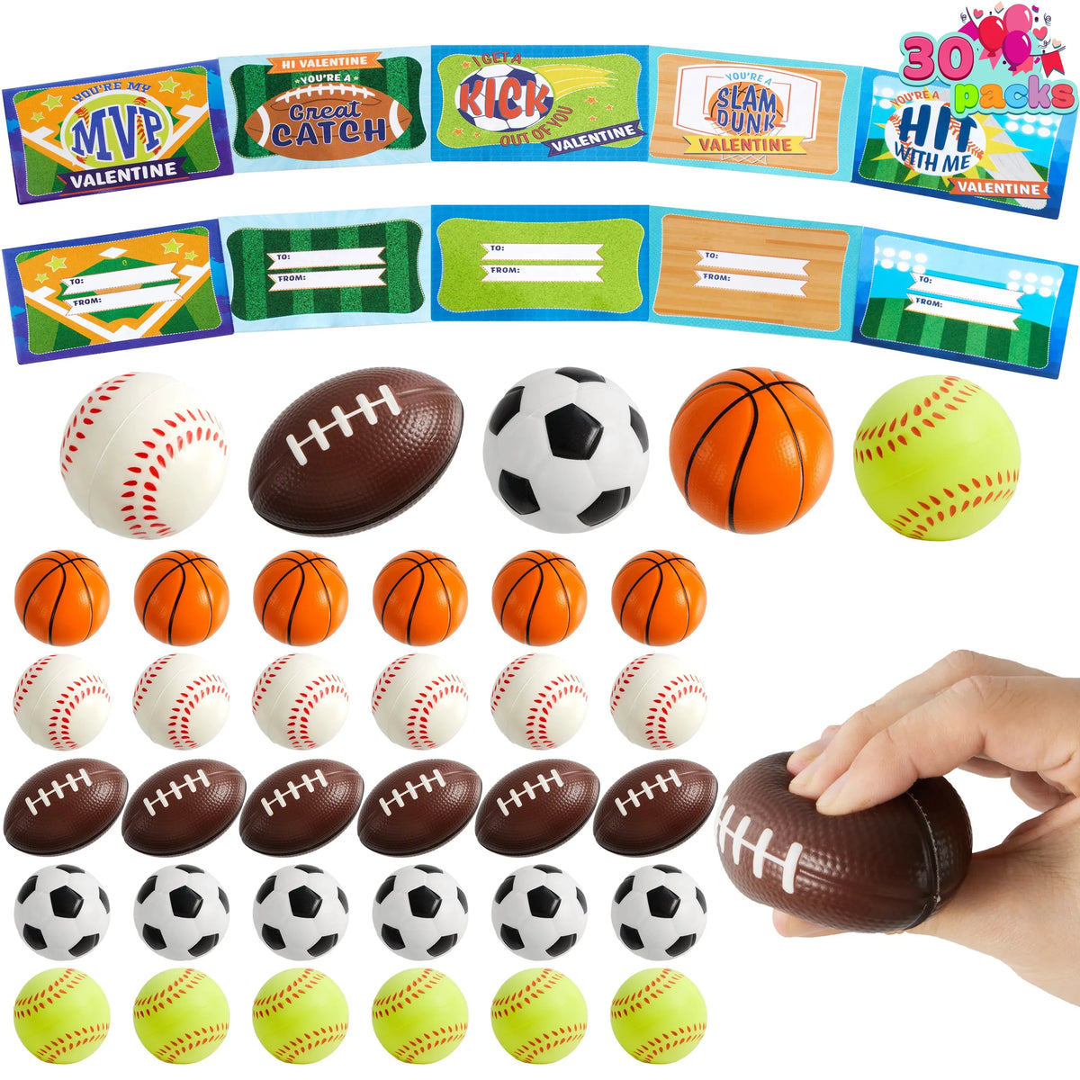 28 Light-Up Spinning Tops with Valentine's Exchange Cards for Kids