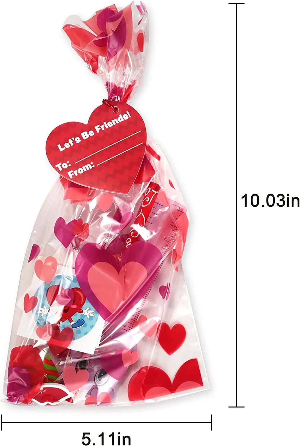 28-Piece Kids Valentine's Day Cards with Stationery Set - Classroom Exchange Gift
