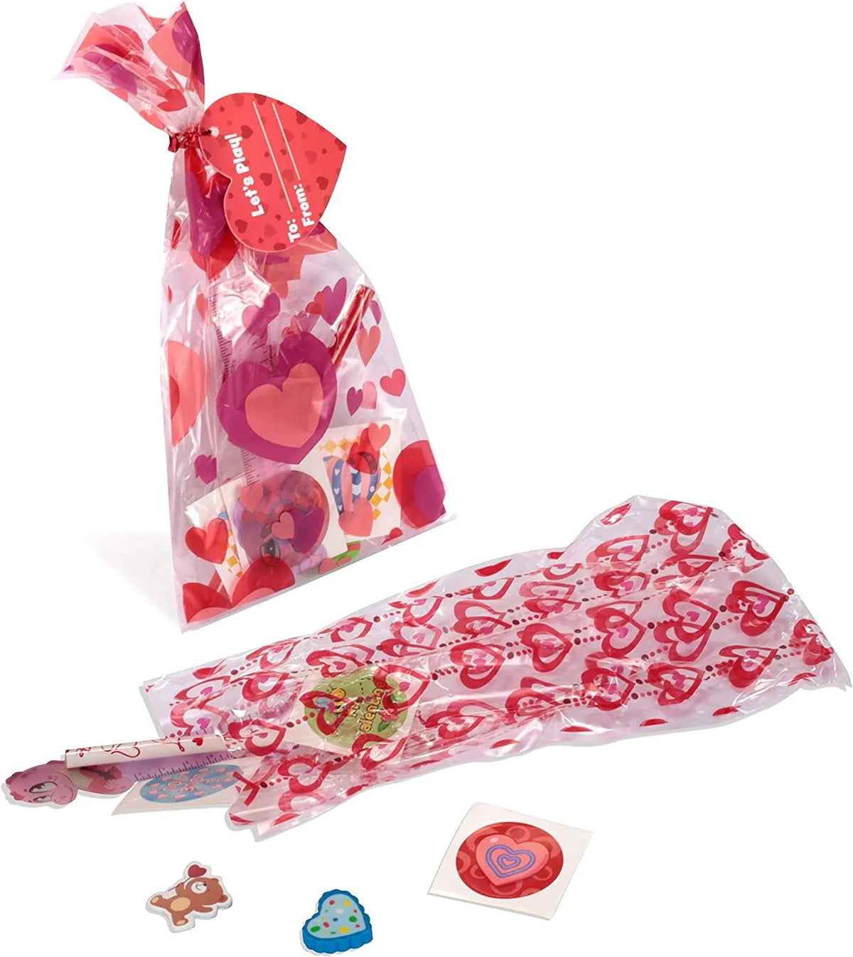 28-Piece Kids Valentine's Day Cards with Stationery Set - Classroom Exchange Gift