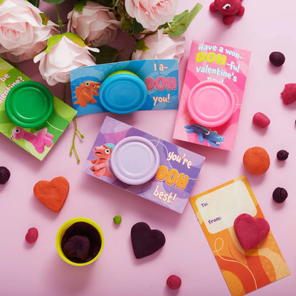 28-Piece Kids Valentine's Day Cards with Classroom Exchange Gifts