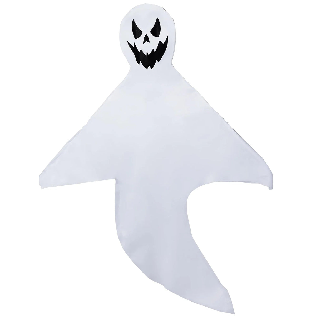 2-Pack 55-Inch Halloween Light-Up Hanging Ghost Windsock with 80 White Lights