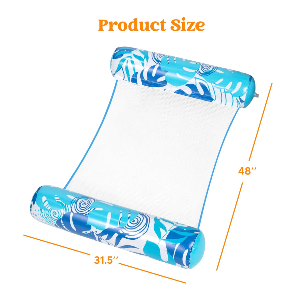 2-Pack 4-in-1 Multi-Purpose PVC Inflatable Pool Floats