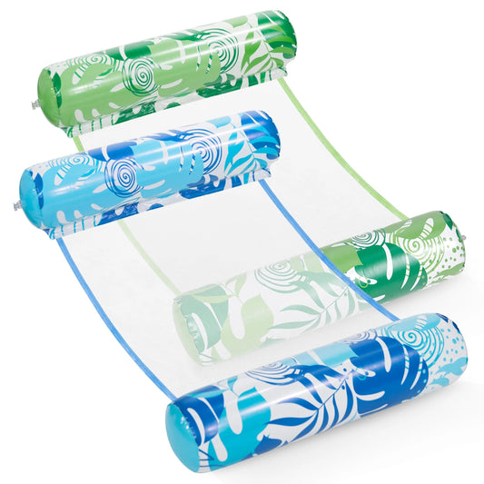 2-Pack 4-in-1 Multi-Purpose PVC Inflatable Pool Floats