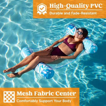 2-Pack 4-in-1 Multi-Purpose PVC Inflatable Pool Floats