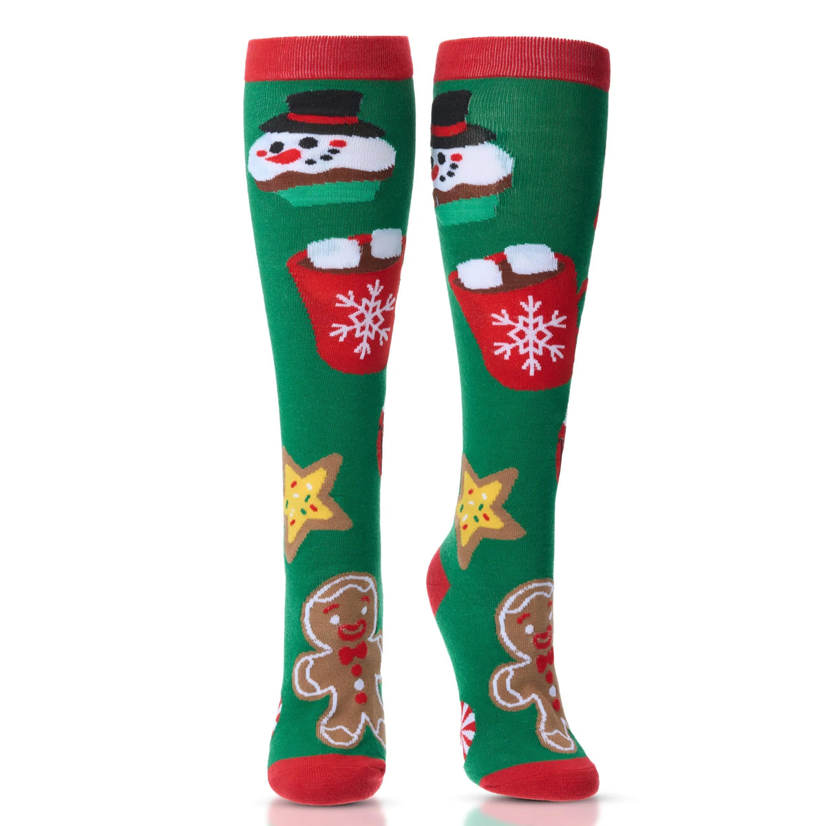 2 Packs Women's Knee High Winter Socks for Christmas, Warm Soft Novelty Socks