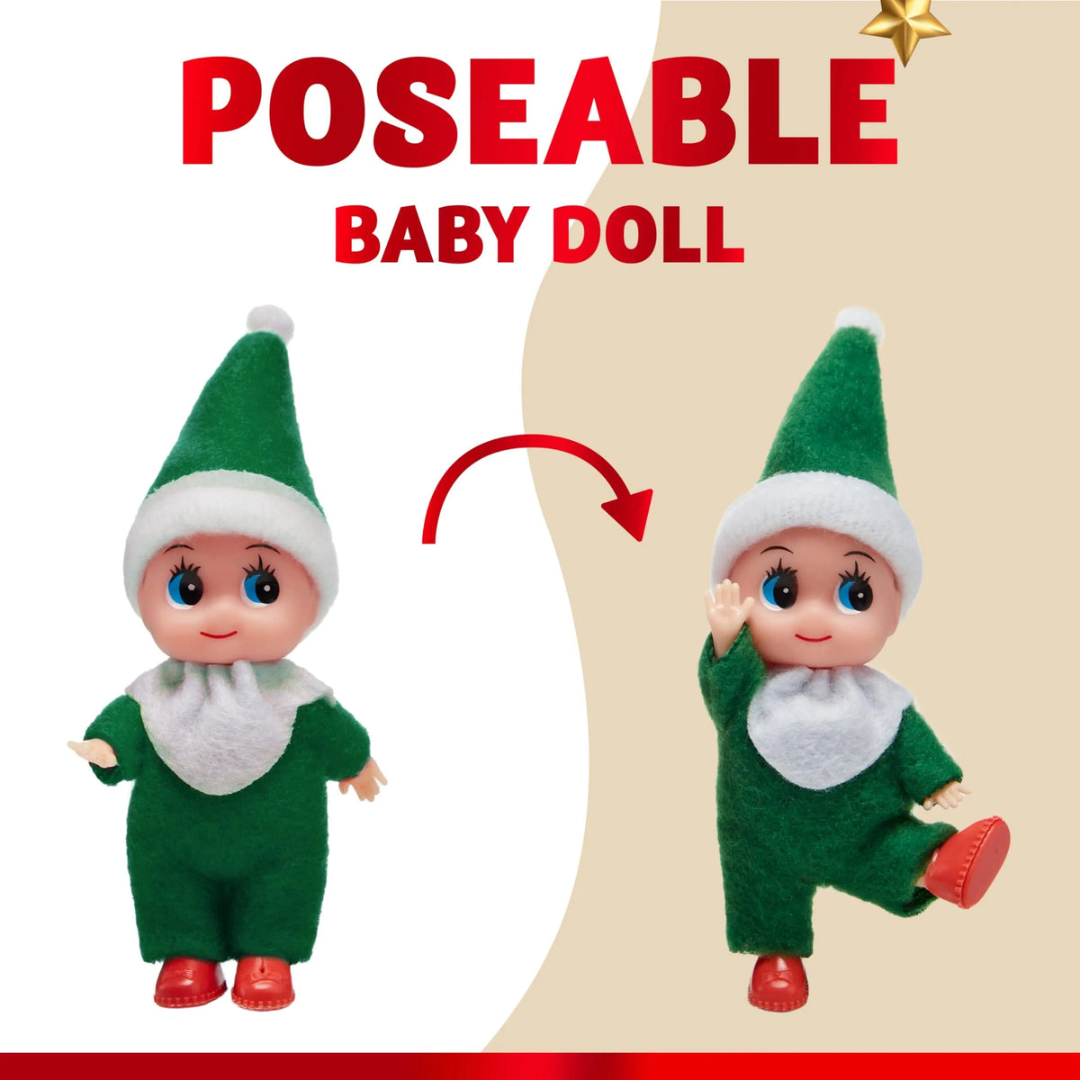 2 Pack Christmas Elf Plush Doll - Soft Tiny Toy