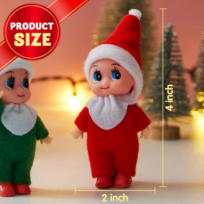 2 Pack Christmas Elf Plush Doll - Soft Tiny Toy