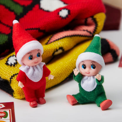2 Pack Christmas Elf Plush Doll - Soft Tiny Toy