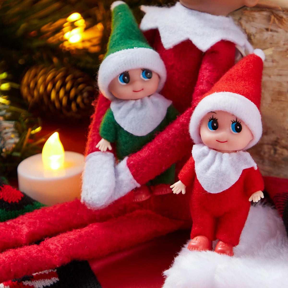 2 Pack Christmas Elf Plush Doll - Soft Tiny Toy