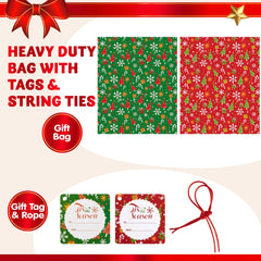 2-Pack Jumbo Christmas Bike Gift Bags - 72 x 60 Inch Plastic Holiday Gift Bags
