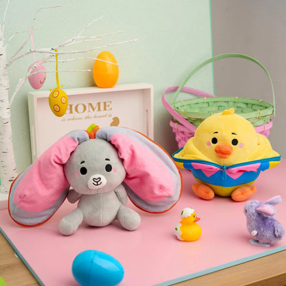 2 Pack Plush Hiding Bunny Chick Stuffed Animals