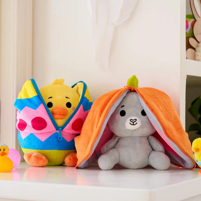 2 Pack Plush Hiding Bunny Chick Stuffed Animals