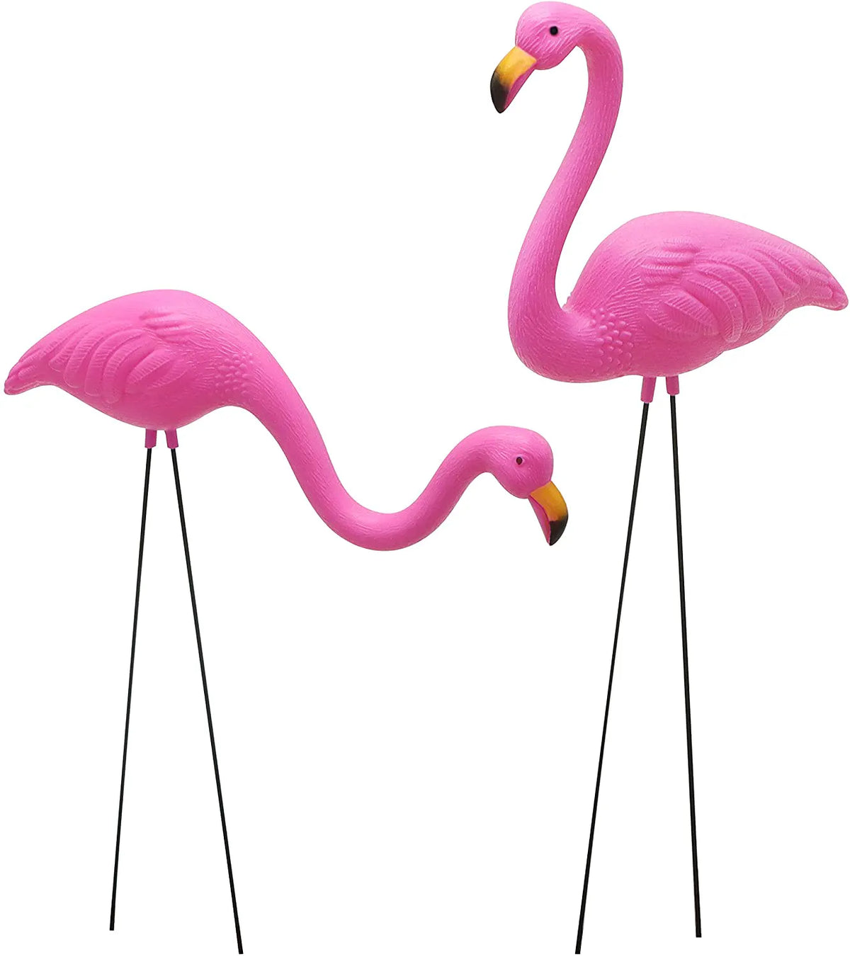 Set of 2 Small Flamingo Yard Ornaments