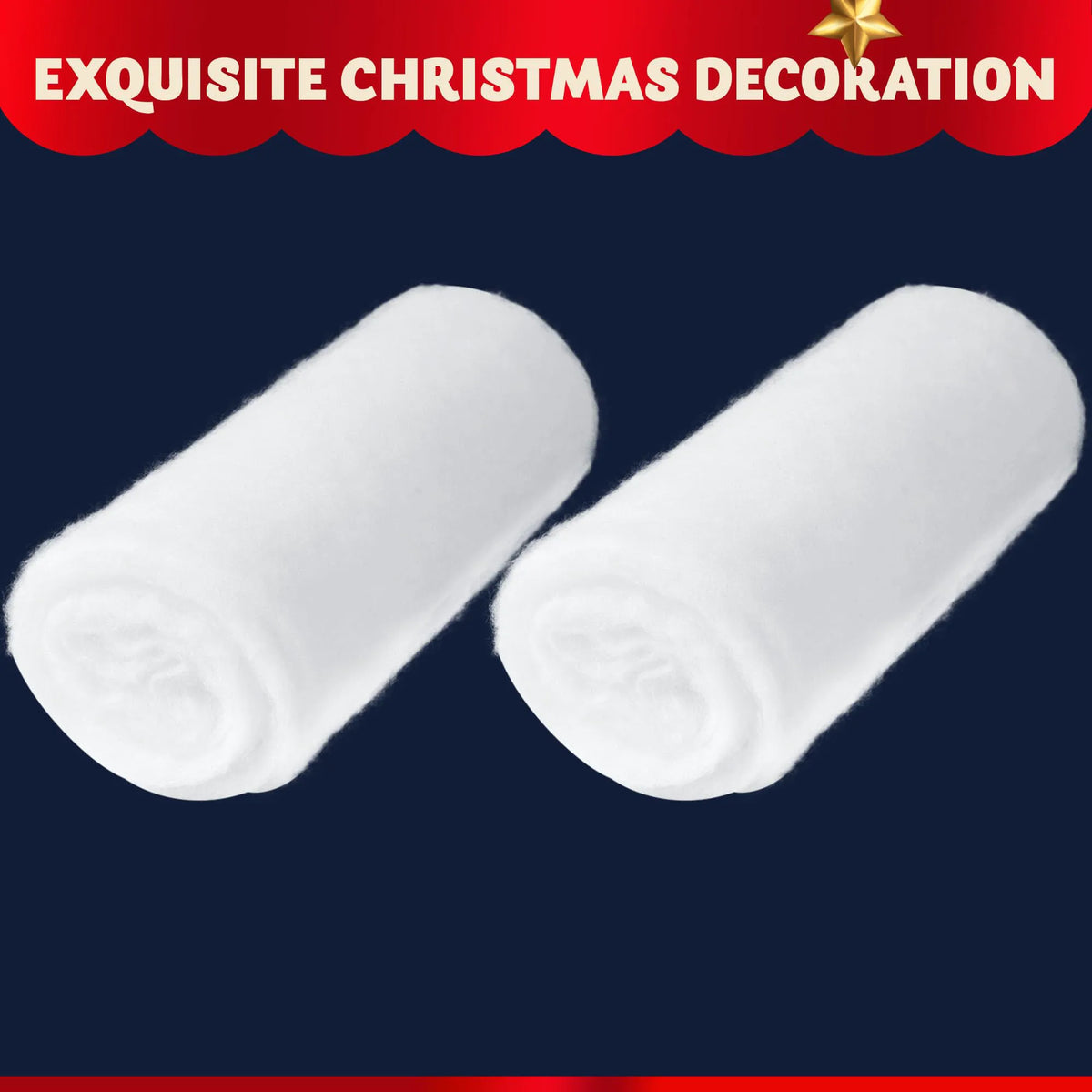 2-Pack Christmas Snow Blanket Roll for Holiday Decor