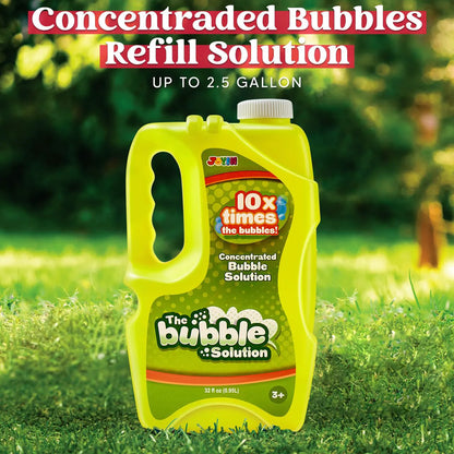 32 oz Bubble Solution Refill - Makes Up to 2.5 Gallons - Big Bubble Solution (Yellow)
