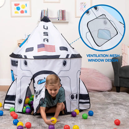 Kids Rocket Ship Pop-Up Play Tent