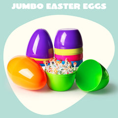 8 Pack 10-Inch Jumbo Fillable Easter Eggs for Egg Hunts
