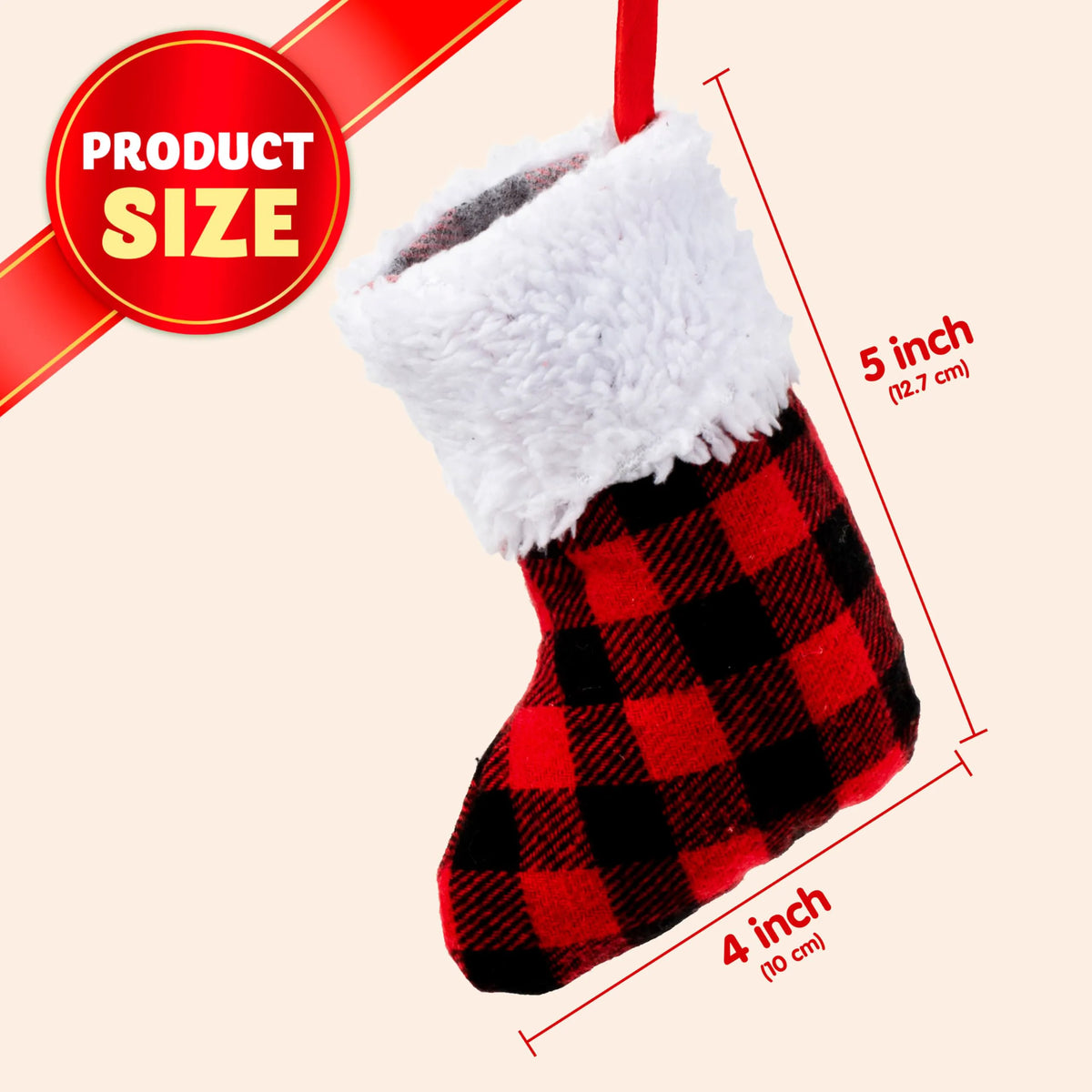 24-Pack Mini Christmas Stockings (5-Inch)
