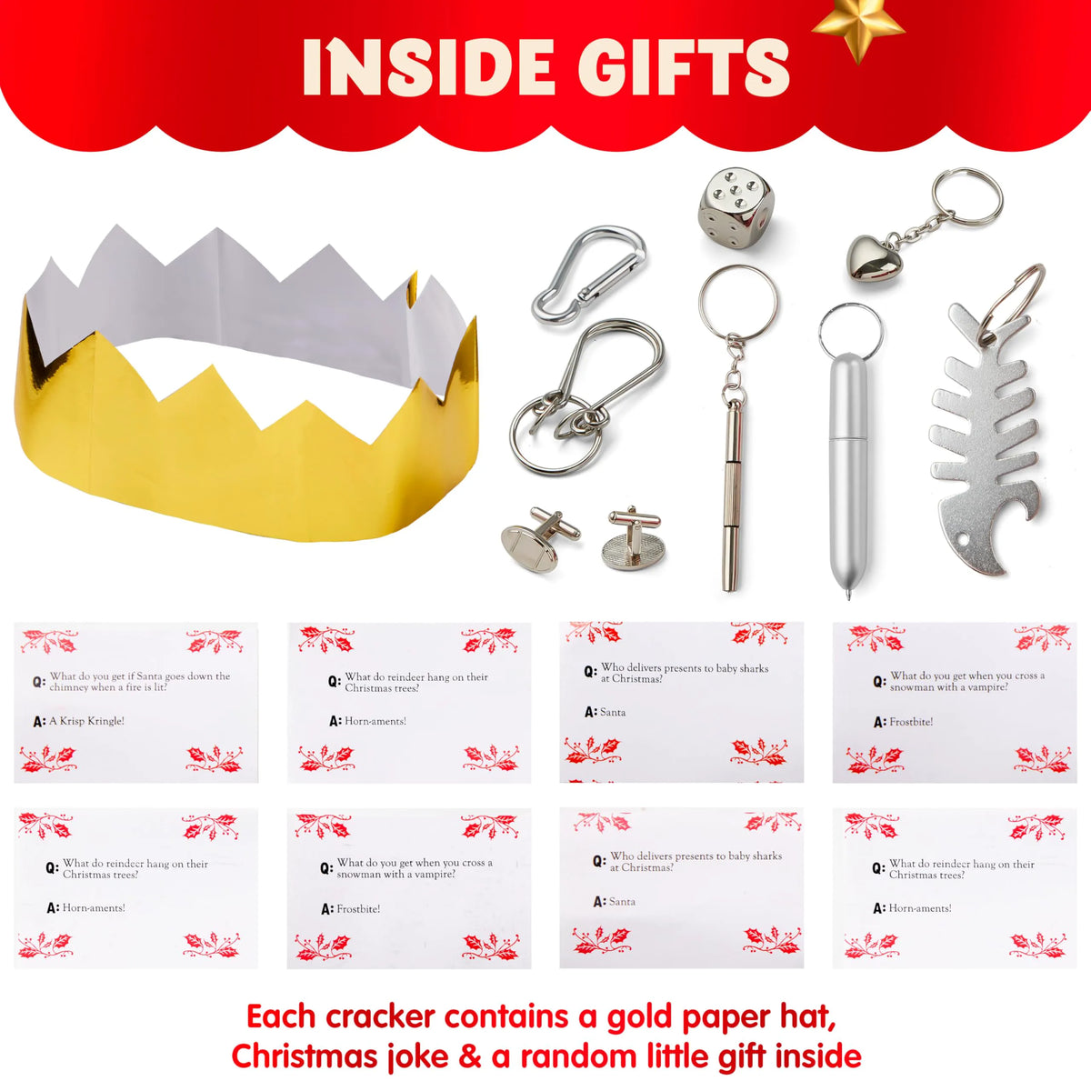 10-Inch Christmas Party Favor (Plaid) - No Snap