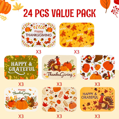 24-Pack Thanksgiving Leftover Containers with Lids