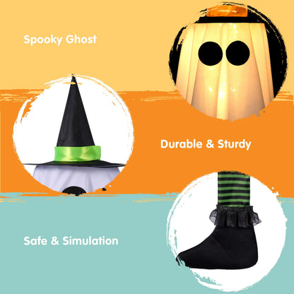 23.6" 3PCS Halloween Hanging Ghost Decorations for Outdoor
