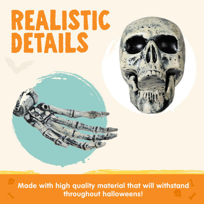 5 Pcs Life Size Skeleton Halloween Decorations for Outdoor Use
