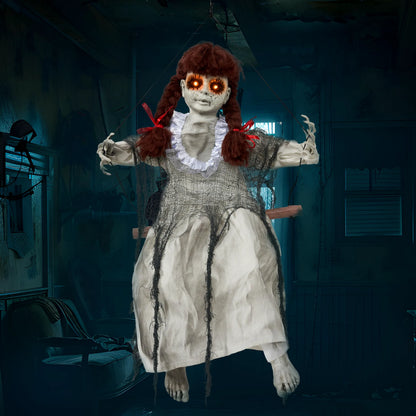 Scary Halloween Hanging Swing Girl
