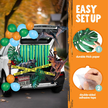 Halloween Dinosaur Park Car Sticker Kit for Trunk or Treat